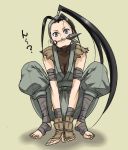 3rd_strike capcom ibuki kunai mouth_hold ninja pixiv_thumbnail ponytail resized squatting street_fighter street_fighter_iii street_fighter_iii:_3rd_strike swing_(artist) weapon