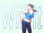 1girl nintendo wii wii_fit wii_fit_trainer yoga_pants