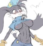 big_breasts breasts female gloves hat klonoa l1zardman lagomorph nipples pac-man pac-man_(series) rabbit rule_63 skimpy solo