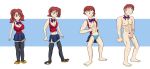  1boy 1girl 2019 ftm_transformation gender_transformation genderswap genderswap_(ftm) muscle oc original original_character penis rule_63 sequence thatfreakgivz torn_clothes transformation 