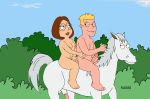  blonde_hair brown_hair family_guy fantasy horse kent_lastname meg_griffin nude rabbi 