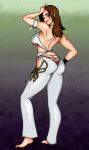 1girl actress alluring brown_hair brunette christie_monteiro cosplay crystal_sky_studios deviantart hentai-foundry human kelly_overton kyunamaori long_hair namco pose posing tekken tekken_(2010_film) voluptuous