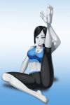  ass big_ass big_breasts breasts cleavage razorkun stretching super_smash_bros. wii_fit wii_fit_trainer 