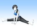  big_breasts breasts cleavage razorkun stretching super_smash_bros. wii_fit wii_fit_trainer 