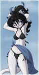 black_hair furry jay_naylor side-tie_bikini solo_female