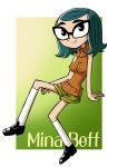  erect_nipples green_hair grojband mina_beff shorts socks sweater 