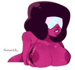  big_breasts bikini_top black_hair breasts cartoon cartoon_network garnet garnet_(steven_universe) gem gem_(species) gems nocturn-kitty red_skin steven_universe 