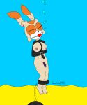  1girl asmartboy ball_gag bondage bubbles cream_the_rabbit female mobian ocean pussy rabbit sea sega sonic_(series) sonic_the_hedgehog_(series) tagme underwater vibrator weight 