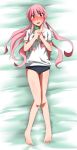  1girl breasts gasai_yuno gym_uniform long_hair mirai_nikki pink_eyes pink_hair solo twin_tails yuno_gasai 