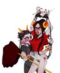  aggressive damara_megido girls homestuck long_hair meenah_peixes panties yuri 