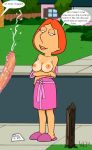 badbrains big_breasts cum cum_explosion cumming_penis family_guy glenn_quagmire lois_griffin tan_line topless_(female)