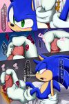  anthro blue_body blue_hair blush erection foot_fetish footjob furry gay hair hedgehog hindpaw humanoid_penis interspecies male nude open_mouth paws penis plantigrade precum sega shoppaaaa sitting sockjob socks sonic_(series) sonic_team sonic_the_hedgehog sweat translated yaoi 