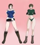 big_breasts breasts jill_valentine rebecca_chambers resident_evil short_hair zetarok