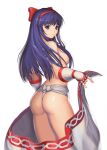  alluring ass bare_back bubble_butt butt_cheeks butt_crack dark_hair disrobe disrobing frown fundoshi gloves long_hair long_legs nakoruru nearly_nude presenting presenting_ass presenting_butt ribbon samurai_shodown samurai_spirits sideboob small_breasts snk teen teenage_girl thong 