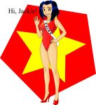 big_breasts black_hair breasts brown_eyes cadaver86 cadaver86_(artist) jackie_chan_adventures jade_chan leotard solo