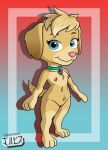 1girl anthro blue_eyes breasts collar dog dog_girl ella_(paw_patrol) fanart female_only furry jackintaro nipples paw_patrol pussy