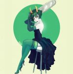  chainsaw female homestuck kanaya_maryam lingerie melia short_hair 