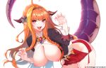  breasts high_resolution hololive horns kiryuu_coco large_filesize nipples no_bra nopan open_clothes open_shirt pointed_ears tail tofuubear very_high_resolution virtual_youtuber 