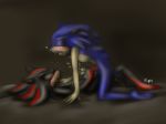 anthro black blue_hair blush cum cute double_handjob furry gay hair hedgehog male orgasm penis sega shadow_the_hedgehog sonic_(series) sonic_the_hedgehog sweat