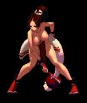  animated king_of_fighters kof mai_shiranui pixel_art snk tagme webm 