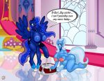  2girls anjuneko anjuneko_(artist) anthro breasts cum friendship_is_magic furry futanari huge_breasts intersex multiple_girls my_little_pony nipples penis princess_luna trixie 