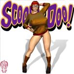 3d bottomless chup@cabra freckles glasses huge_breasts nipples_poking no_panties pubic_hair scooby-doo sweater velma_dinkley