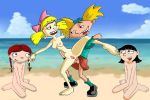  3_girls anal arnold_shortman artist_request beach helga_pataki hey_arnold! lila_sawyer male/female multiple_girls outside rhonda_wellington_lloyd standing_sex tagme 