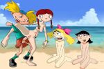  3_girls anal arnold_shortman artist_request beach helga_pataki hey_arnold! lila_sawyer multiple_girls outside rhonda_wellington_lloyd standing_sex tagme 