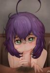 1boy 1girl ahoge bernadetta bernadetta_von_varley blush dbm fellatio fire_emblem fire_emblem:_three_houses green_eyes holding_penis indoors inside large_penis male male/female male_pov messy_hair nails nude nude_female nude_male oral oral_sex penis penis_in_mouth petite pov pubic_hair purple_hair short_hair straight sucking tagme