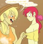  apple_bloom applejack breasts cartoonlion cutie_mark_crusaders drunk friendship_is_magic my_little_pony sister 