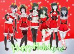  aranea_serket black_hair breasts damara_megido female girls holiday homestuck latuna_pyrope long_hair meenah_peixes meulin_leijon porrim_maryam short_hair stockings 