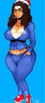  breasts chick female glasses hips jay-marvel original original_character pants skater_girl solo wide_hips 