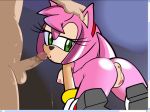 1boy 1girl aku_tojyo amy_rose anus ass breasts female furry green_eyes hairband hand_on_head human human_male_on_female_anthro human_on_anthro interspecies male nude penis pussy saliva saliva_trail sega sonic_(series) tojyo