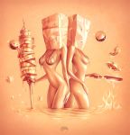 breasts gina_kiel_(artist) meat nude paper_bag_girls source_request what