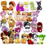  amy_rose animal_ears black_hair blaze_the_cat blue_eyes breasts brown_eyes bunnie_rabbot conquering_storm cosmo_the_seedrian cream_the_rabbit fiona_fox furry green_eyes green_hair hair huge_breasts julie-su marine_the_raccoon millie_tailsko mina_mongoose mother_and_daughter nic_the_weasel nicole_the_lynx nipples nude rouge_the_bat sally_acorn sega shade_the_echidna sisters smile sonia_the_hedgehog sonic_(series) tikal_the_echidna vanilla_the_rabbit 