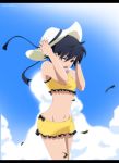  annria2002 black_hair blue_eyes breasts female kingdom_hearts kingdom_hearts_358/2_days solo swimsuit xion 