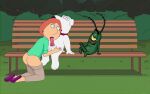 brian_griffin crossover family_guy fellatio lois_griffin outdoor_sex park_bench sfan sheldon_j._plankton spongebob_squarepants