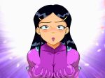  breast_grab mandy_(totally_spies) mandy_luxe purple_bodysuit purple_eyes totally_spies 