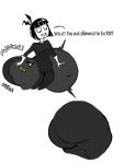  1girl adult_swim ass big_ass big_belly creepy_susie drooling goth goth_girl post_digestion the_oblongs thick_thighs vore vore_belly 