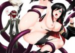  1girl alias_(gravity_daze) alias_(gravity_rush) black_hair blood blue_eyes breasts crow_(gravity_daze) gravity_daze gravity_rush high_res highres long_hair multicolored_hair nipples pussy raven_(gravity_rush) red_hair sex tentacle torn_clothes uncensored vaginal virgin xtermination 