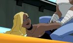 animated black_canary breasts cleavage dc_comics dcau gif green_arrow justice_league justice_league_unlimited tagme