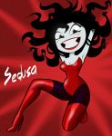 atomictiki big_breasts black_hair breasts green_eyes powerpuff_girls sedusa solo