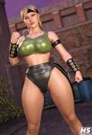  1girl alluring athletic_female big_breasts female_abs fit_female hagiwara_studio midway_games mortal_kombat mortal_kombat_1_(2023) mortal_kombat_4 mortal_kombat_armageddon mortal_kombat_deadly_alliance mortal_kombat_deception mortal_kombat_ii pin_up short_gym_shorts sonya_blade sports_bra ultimate_mortal_kombat_3 