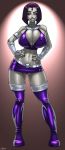 belly big_breasts breasts costume_switch dc_comics dcau full_body grey_skin midriff navel raven_(dc) starfire starfire_(cosplay) teen_titans wilko