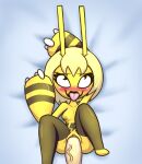 1boy 1girl ahegao anthro bed bedding bedding_background big_penis black_eyes blonde_hair breasts clit completely_nude completely_nude_female disembodied_penis elekid female fucked_silly game_freak gen_2_pokemon hair human human_on_anthro laying_down laying_on_bed looking_pleasured male male/female male_penetrating male_penetrating_female male_pov nintendo nipples nude nude_female oc open_mouth original_character penis pokemon pokemon_(species) pokemon_gsc pokemon_hgss pov pussy screwroot sex short_hair small_breasts smile tongue tongue_out vaginal vaginal_penetration yellow_body zoey_the_elekid_(screwroot)