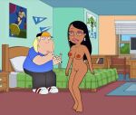 bedroom chris_griffin crossover dancing family_guy flute funny gif guido_l hypnotized implied_music nude_female roberta_tubbs the_cleveland_show