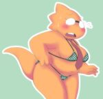  1girl 2020s 2022 2d 2d_(artwork) adorable alphys alphys_(undertale) anthro anthro_only aruput aruput_ut belly big_breasts bikini bikini_bottom bikini_top blush bodily_fluids breasts buckteeth cameltoe chubby chubby_anthro chubby_female clothed clothing cute deep_navel digital_media_(artwork) dinosaur dinosaur_girl eyewear female female_anthro female_only front_view frown glasses green_background green_bikini green_bikini_bottom green_bikini_top high_res lizard lizard_girl lizard_tail micro_bikini monster monster_girl navel neck_tie necktie necktie_between_breasts nervous non-mammal_breasts open_frown open_mouth partially_clothed partially_clothed_anthro partially_clothed_female polka_dot polka_dot_bikini portrait pussy reptile reptile_girl reptile_tail scales scalie scalie_female shortstack simple_background skimpy slightly_chubby solid_color_background solo solo_anthro solo_female string_bikini sweat swimsuit swimwear tail teeth thick_tail thick_thighs third-party_source three-quarter_portrait three-quarter_view twitter undertale undertale_(series) video_game_character video_games wide_hips yellow_body yellow_scales yellow_skin 