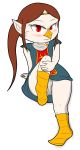  bluelimelight brown_hair medli panties red_eyes solo the_legend_of_zelda the_wind_waker 