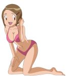 alluring bikini breasts brown_eyes brown_hair digimon digimon_adventure_02 kari_kamiya swimsuit yagami_hikari