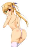 ass hair_ribbon hair_ribbons heterochromia lyrical_nanoha mahou_shoujo_lyrical_nanoha mahou_shoujo_lyrical_nanoha_movie mahou_shoujo_lyrical_nanoha_strikers older panties ribbon ribbons taana thighhighs thong underwear vivio